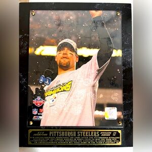 NFL Steelers plaque with Ben Roethlisberger picture as AFC Champions